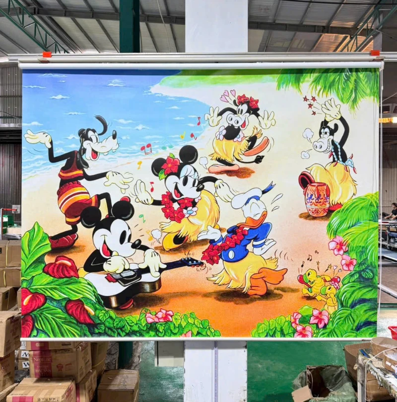 Rèm cuốn in tranh hoạt hình