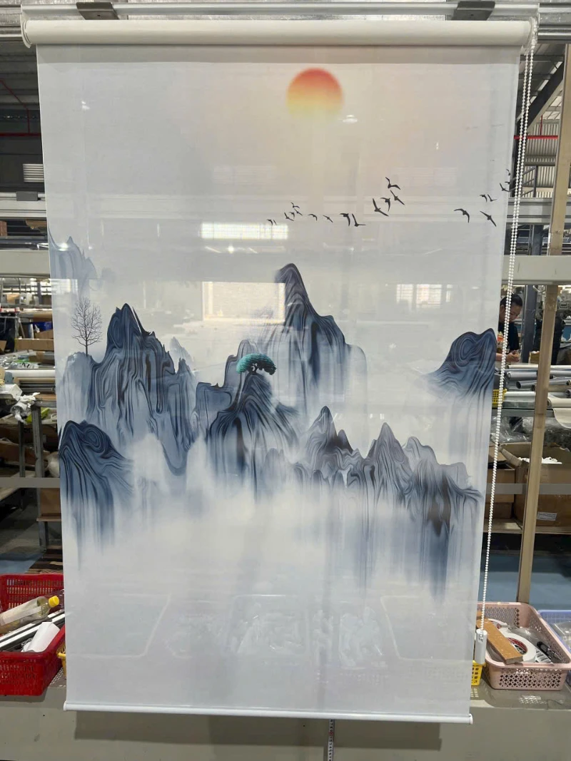 Rèm cuốn in tranh phong cảnh sơn thủy