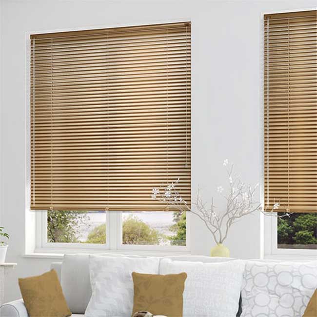 Rèm sáo nhôm màu vàng đồng